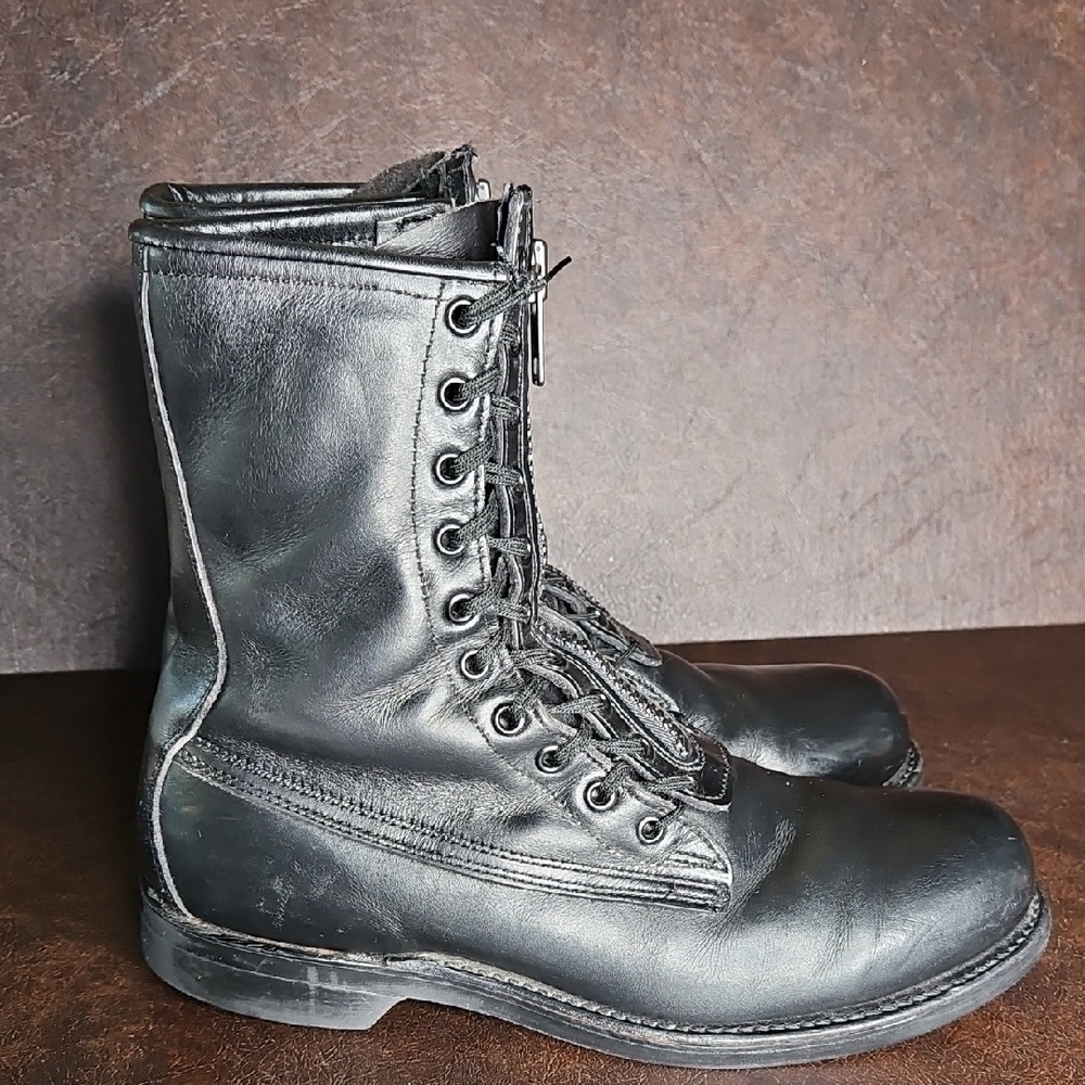 Vintage 1996 Biltrite Flight Aviator Combat Zip Lace Up Boots Size 10D